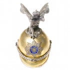 Подарочная серебряная стопка-чарка в виде головного убора кавалергардской каски