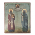 Икона св. Анна Пророчица и св. Василий Парийский